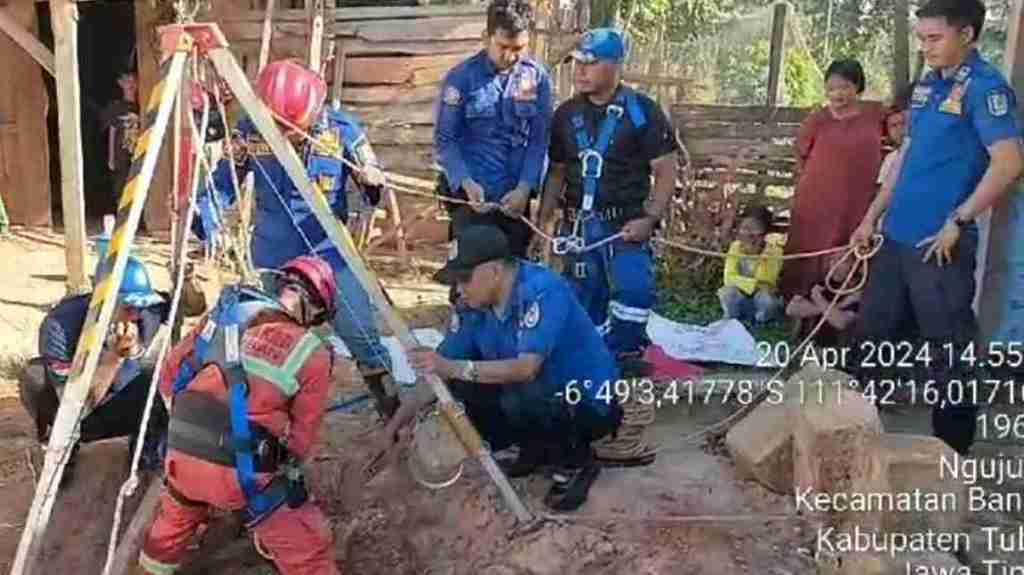 Sapi Nyemplung Sumur di Tuban, Proses Evakuasi Berlangsung&nbsp;Dramatis