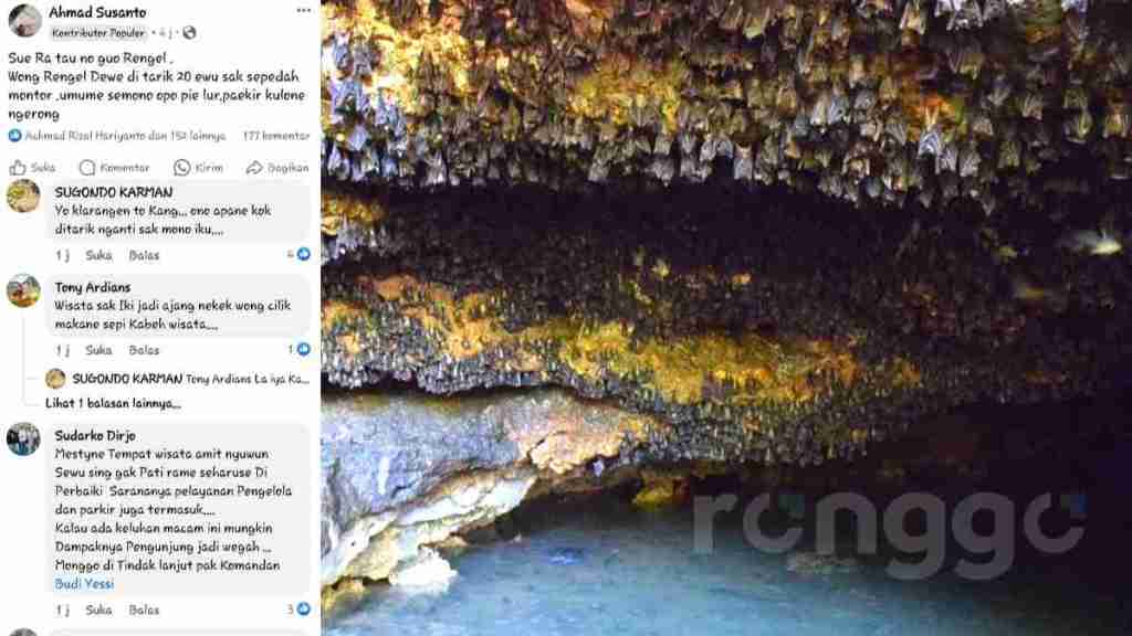 Curhatan Pengunjung Wisata Goa Ngerong Rengel Dipatok Tarif Parkir Motor Rp20 Ribu, Viral di Media Sosial