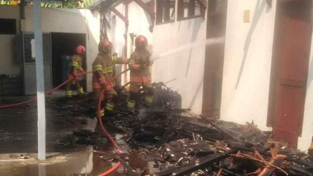 Gudang Arsip Bank BTPN Bojonegoro Terbakar