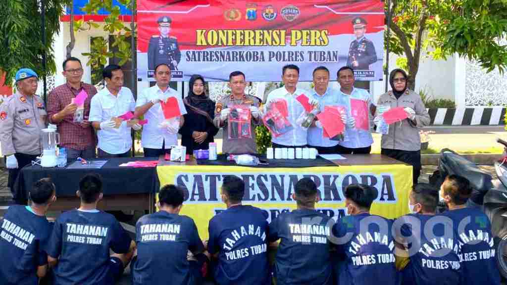 Bawa Sabu-sabu, Lima Orang Diringkus Satresnarkoba Polres&nbsp;Tuban